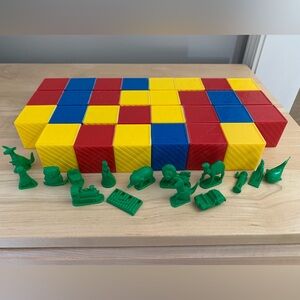 Vintage Tupperware Tuppertoys Alphabet Blocks